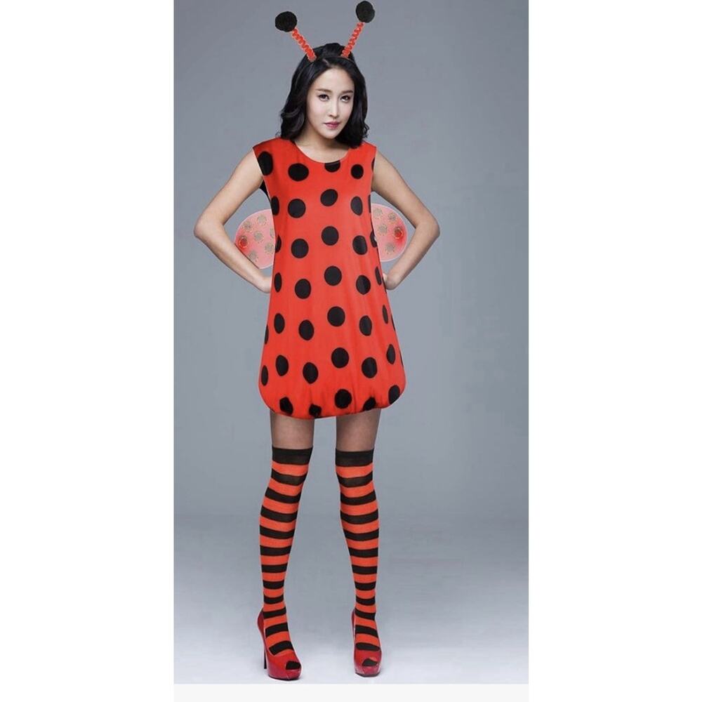 Geyoga Ladybug Costume Women Set Medium